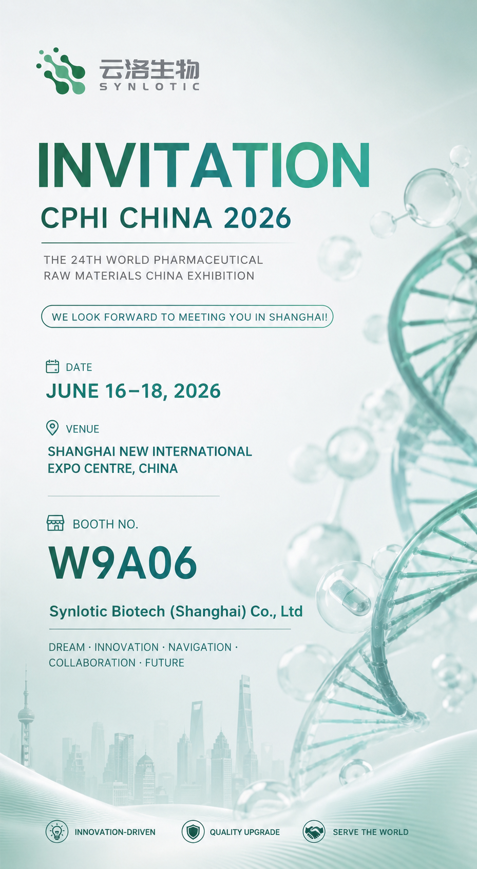 Prisijunkite prie Synlotic Biotech CPHI China 2026